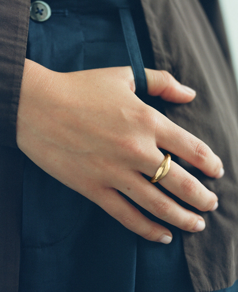 Gold Discus Ring Sapir Bachar