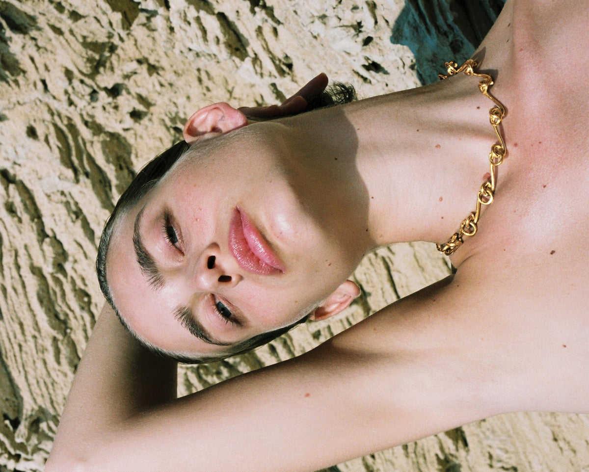 Gold Wave Necklace – Sapir Bachar