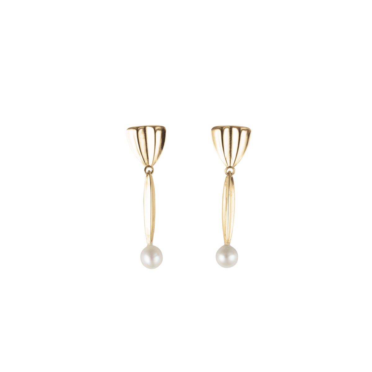 Gold Spike Pearl Earrings – Sapir Bachar