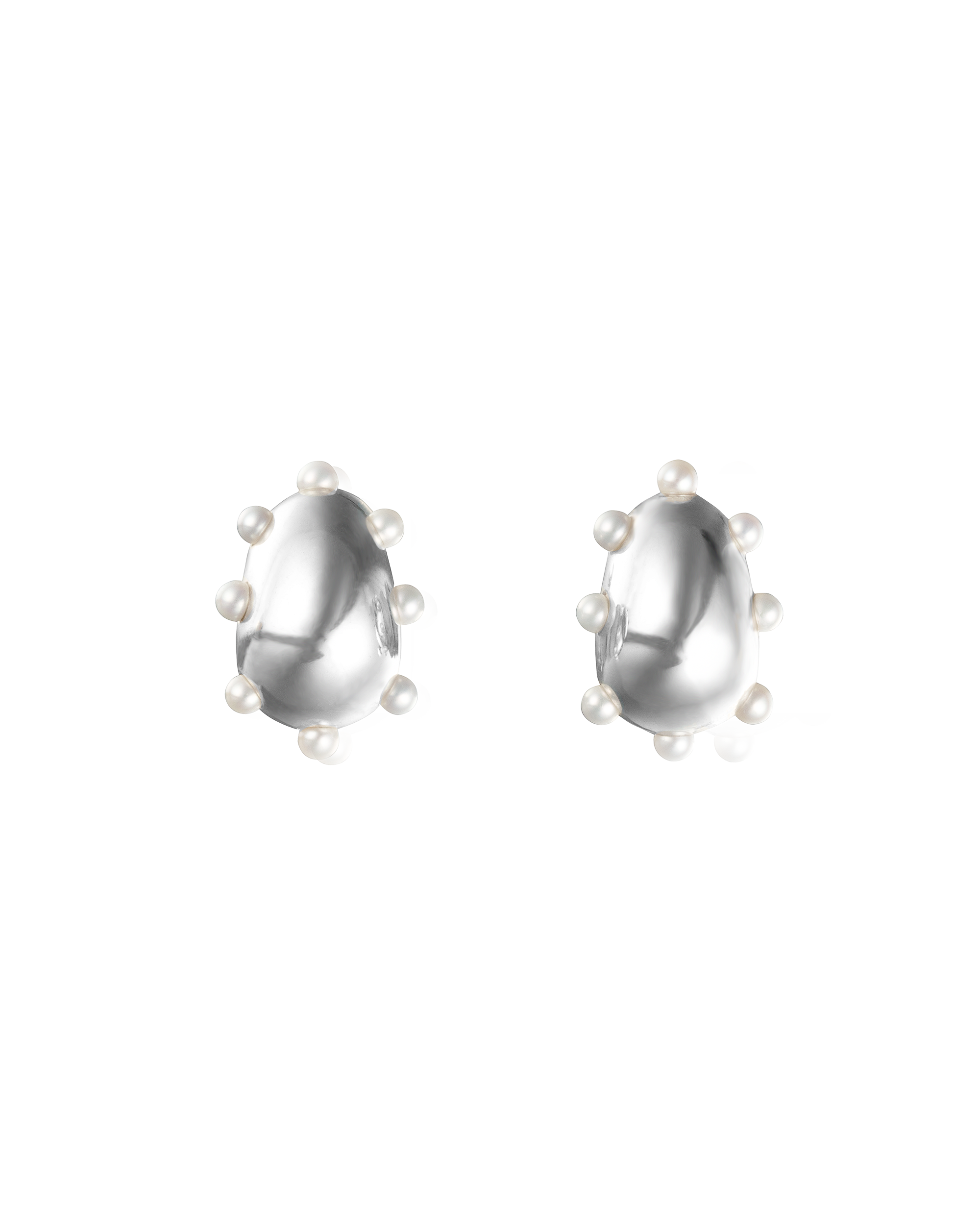 アクセサリー SAPIR BACHAR HALF MOON HUGGIES Pearl Half Moon Huggies – Sapir Bachar