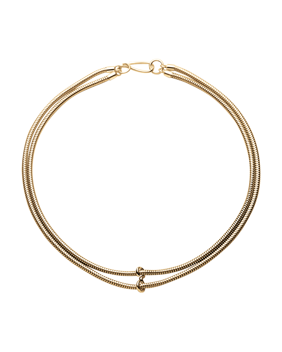 Gold Double Snake Choker – Sapir Bachar