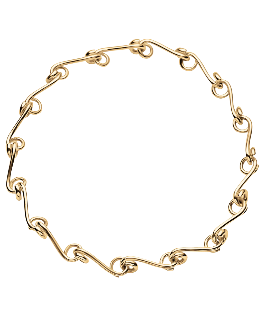 Gold 2025 wave necklace