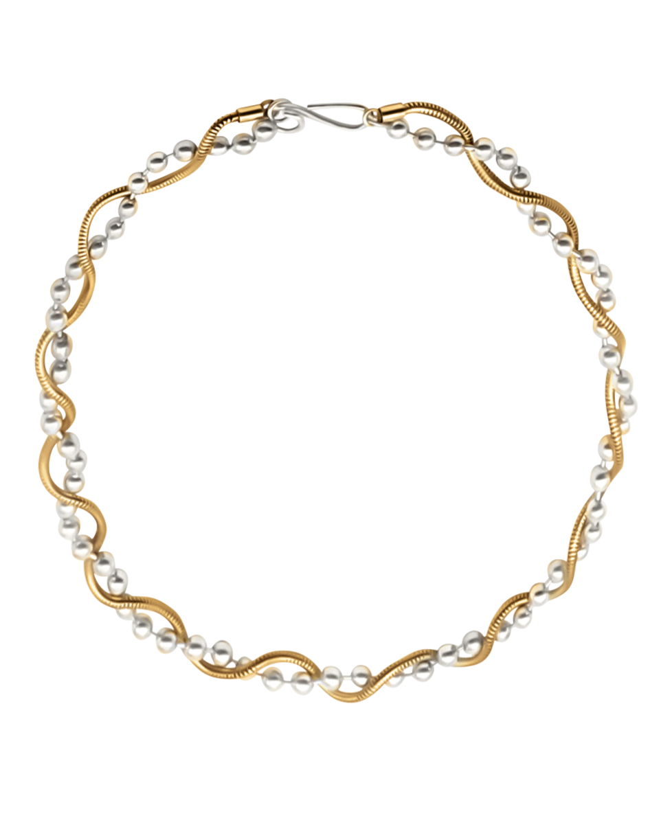 Gold Silver Twist Necklace – Sapir Bachar